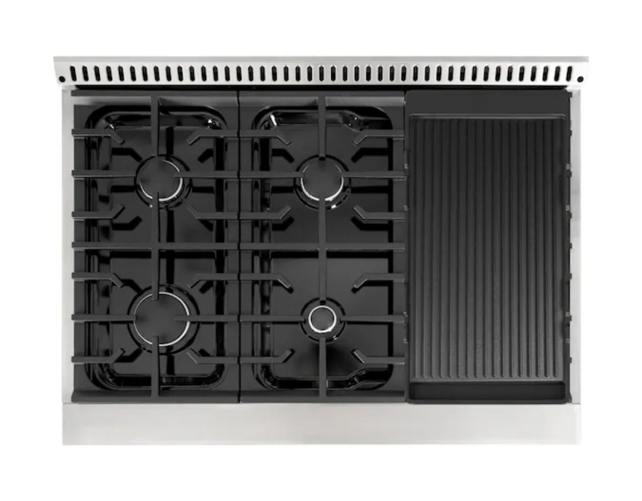 Hallman Classico 36" Dual Fuel Freestanding Range in Stainless Steel and Brass (New In Box)